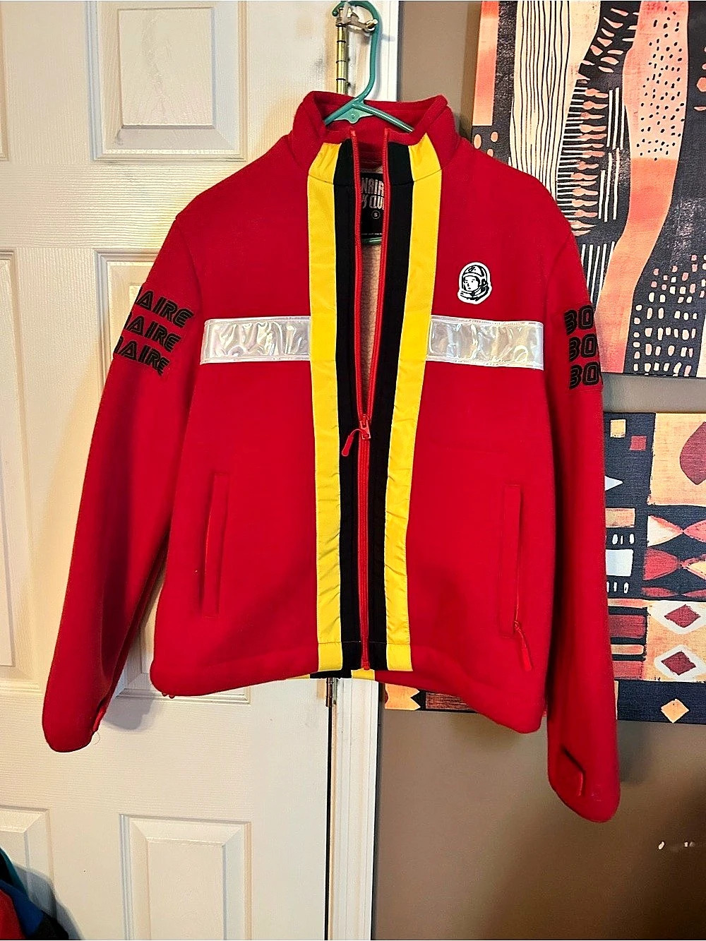 BBC Ice Cream varsity jacket Red Color Block Jacket NWT